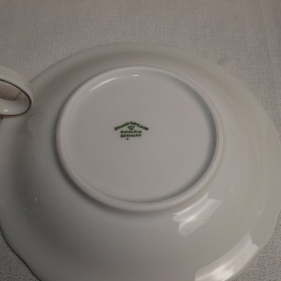 Set Of 4 Johann Haviland Bavaria Germany Blue Garland Tea Cups & Saucers VTG - Picture 5 of 10